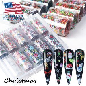 Christmas Nail Foil Transfer Decal No Box